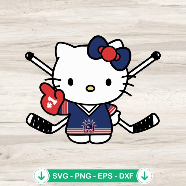 Hello Kitty NY Rangers NHL SVG file for cutting machines