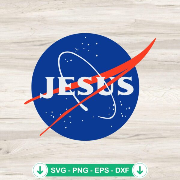 Jesus Nasa logo svg file for cutting machine