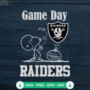 Snoopy Raiders SVG file for football DIY crafts