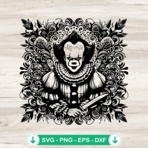 Pennywise Mandala SVG file for cutting machine