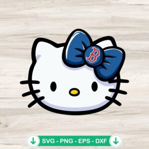 Hello Kitty Boston Red Sox svg file for Cricut cutting machine