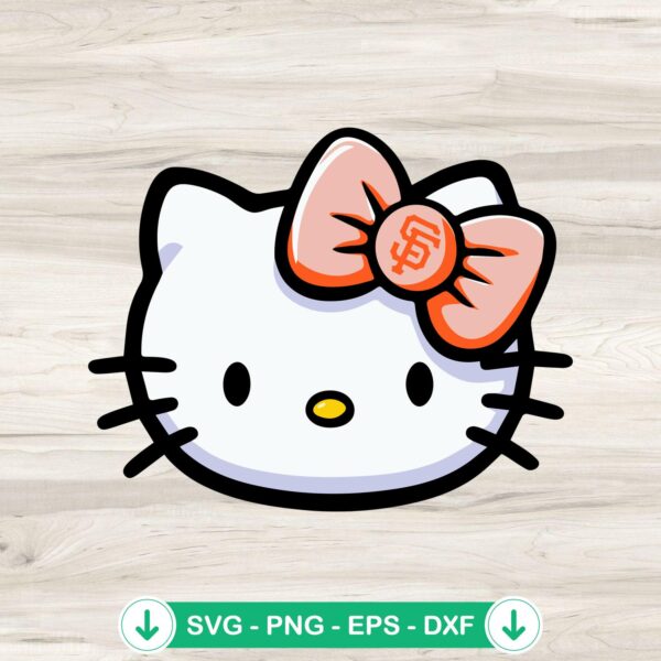 Hello Kitty San Francisco Giants svg file for cutting machine