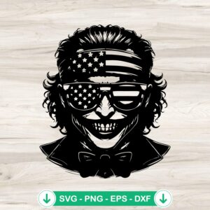 4th Of July Joker SVG file for Cricut cutting machine