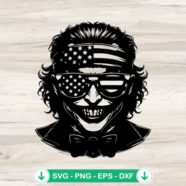4th Of July Joker SVG file for Cricut cutting machine