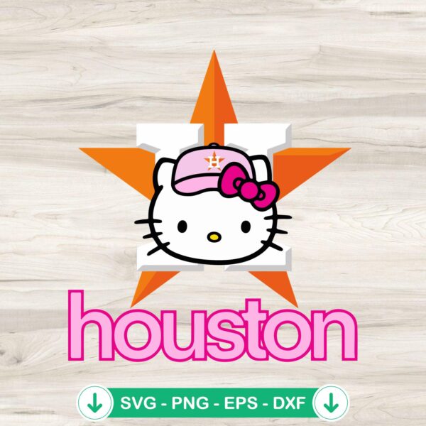 Hello Kitty Houston Astros Star Logo SVG file for cutting machines