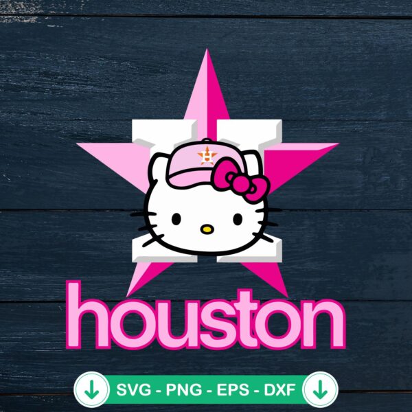 Hello Kitty Houston Astros svg file, cricut svg cut file