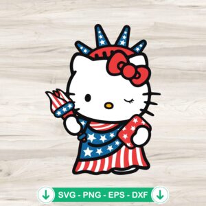 Hello Kitty Statue Of Liberty SVG file for Cricut cutting machine