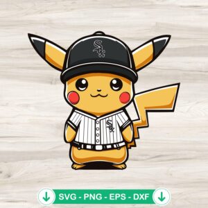 Pikachu Chicago White Sox baseball SVG file for cutting machines
