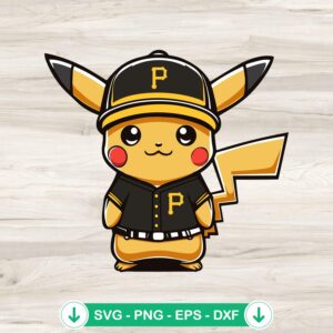 Pikachu San Diego Padres baseball team SVG file for cutting