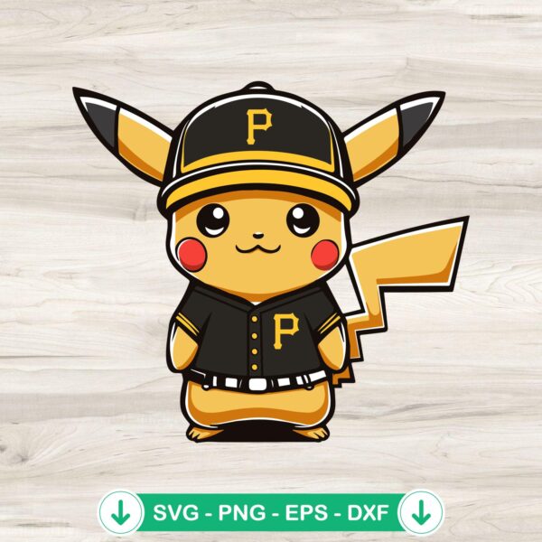 Pikachu San Diego Padres baseball team SVG file for cutting