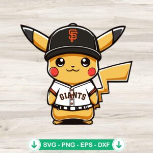 Pikachu San Francisco Giants Baseball SVG file for cutting machine