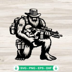 Bigfoot 4th of July SVG file for cricut and cutting machine