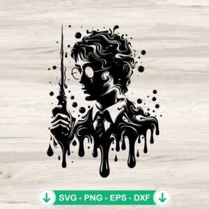Harry Potter Dripping Portrait SVG file for cutting machines