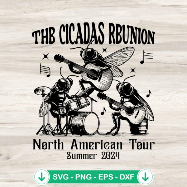 Cicada Reunion North American Tour 2024 svg file for cutting machine