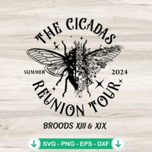 Cicadas Reunion Tour 2024 svg file for Cricut cutting file