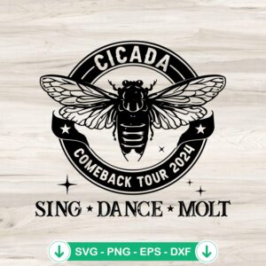 Cicada Sing Dance Molt SVG file for Cricut cutting machine
