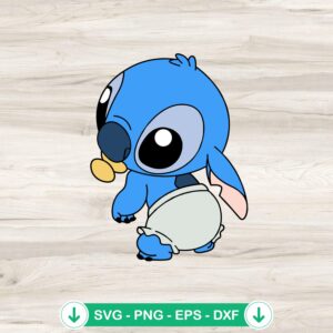 Cute Baby Stitch SVG file for Cricut and cutting machine