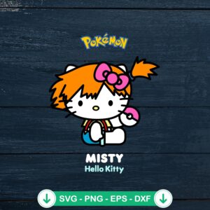 Cute Hello Kitty Misty Pokemon SVG file for Cricut