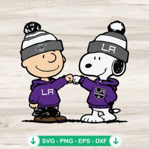 Los Angeles Kings Snoopy And Charlie Brown SVG file for cricut