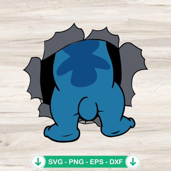 Disney Cute Stitch Butt svg file for Cricut cutting machine