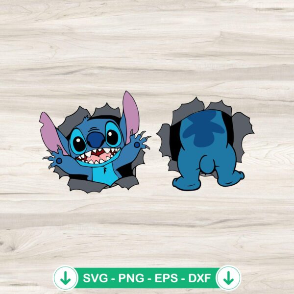 Disney Cute Stitch SVG file for cricut, cutting file, Stitch characters