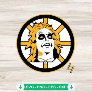Beetlejuice Boston Bruins Hockey SVG file for Cricut