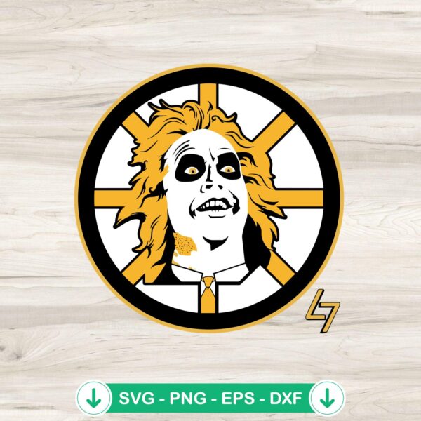 Beetlejuice Boston Bruins Hockey SVG file for Cricut