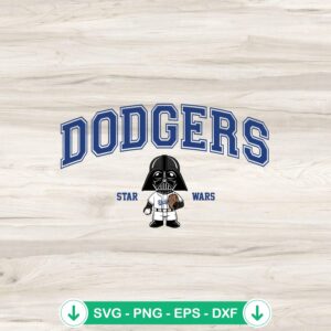 Darth Vader LA Dodgers Baseball SVG file for cutting machine