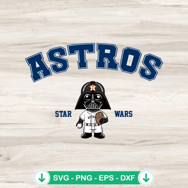Darth Vader Houston Astros Baseball SVG cut file
