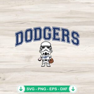 Stormtrooper Dodgers Baseball svg file for cutting machine
