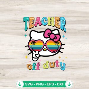Hello Kitty Teacher Of Duty SVG file for cutting machines