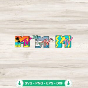 MTV Summer Logo SVG Bundle cutting file for Cricut
