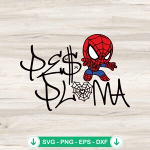 Baby Spiderman Peso Pluma svg file, cricut svg cutting file