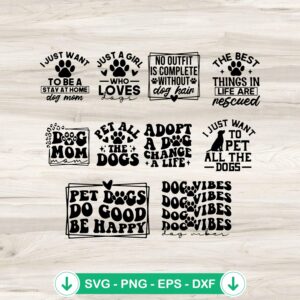 Pet All The Dogs SVG file for Cricut, dog lovers cutting file