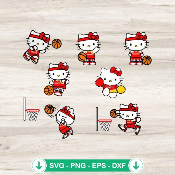 Hello Kitty Basketball SVG file for cutting machines