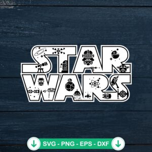 Star Wars Logo SVG file for Cricut cutting machine