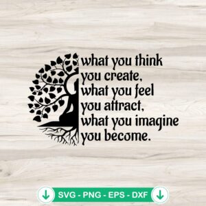 Buddha What We Think We Become svg file for cutting machines