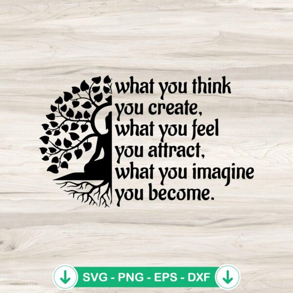 Buddha What We Think We Become svg file for cutting machines