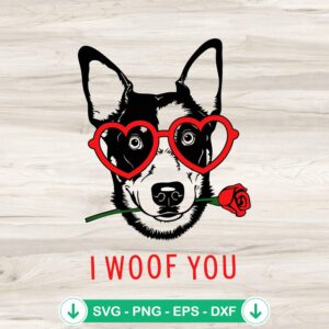 I Woof You SVG dog lovers svg file for cricut cutting file