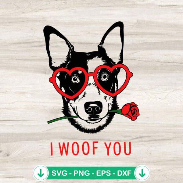 I Woof You SVG dog lovers svg file for cricut cutting file