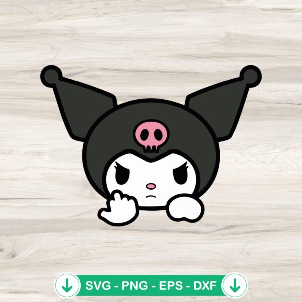 Kuromi Middle Finger SVG file for cutting machines