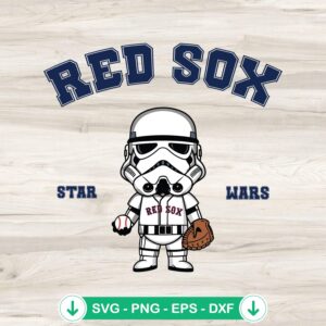 Stormtrooper Boston Red Sox Baseball SVG file, cricut cut file
