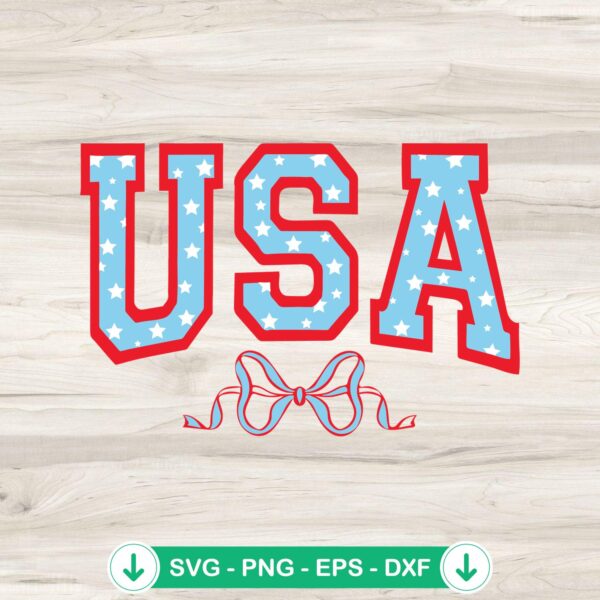 Coquette USA 4th of July Bow SVG file for cutting machines