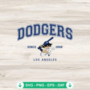 Son Goku LA Dodgers SVG file, cutting file for Cricut