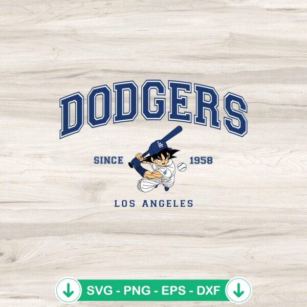 Son Goku LA Dodgers SVG file, cutting file for Cricut