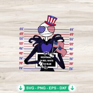 Jack Skellington Nightmare Fourth Of July SVG file for cricut