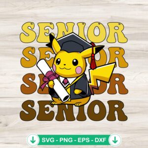 Pikachu Senior SVG file for Cricut cut machine
