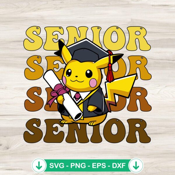Pikachu Senior SVG file for Cricut cut machine