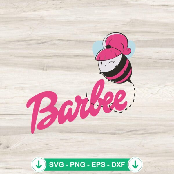 Cute Barbie Bee SVG cut file for cricut