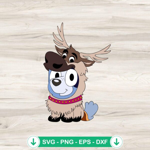 Bluey As Sven Frozen SVG file for cutting machines